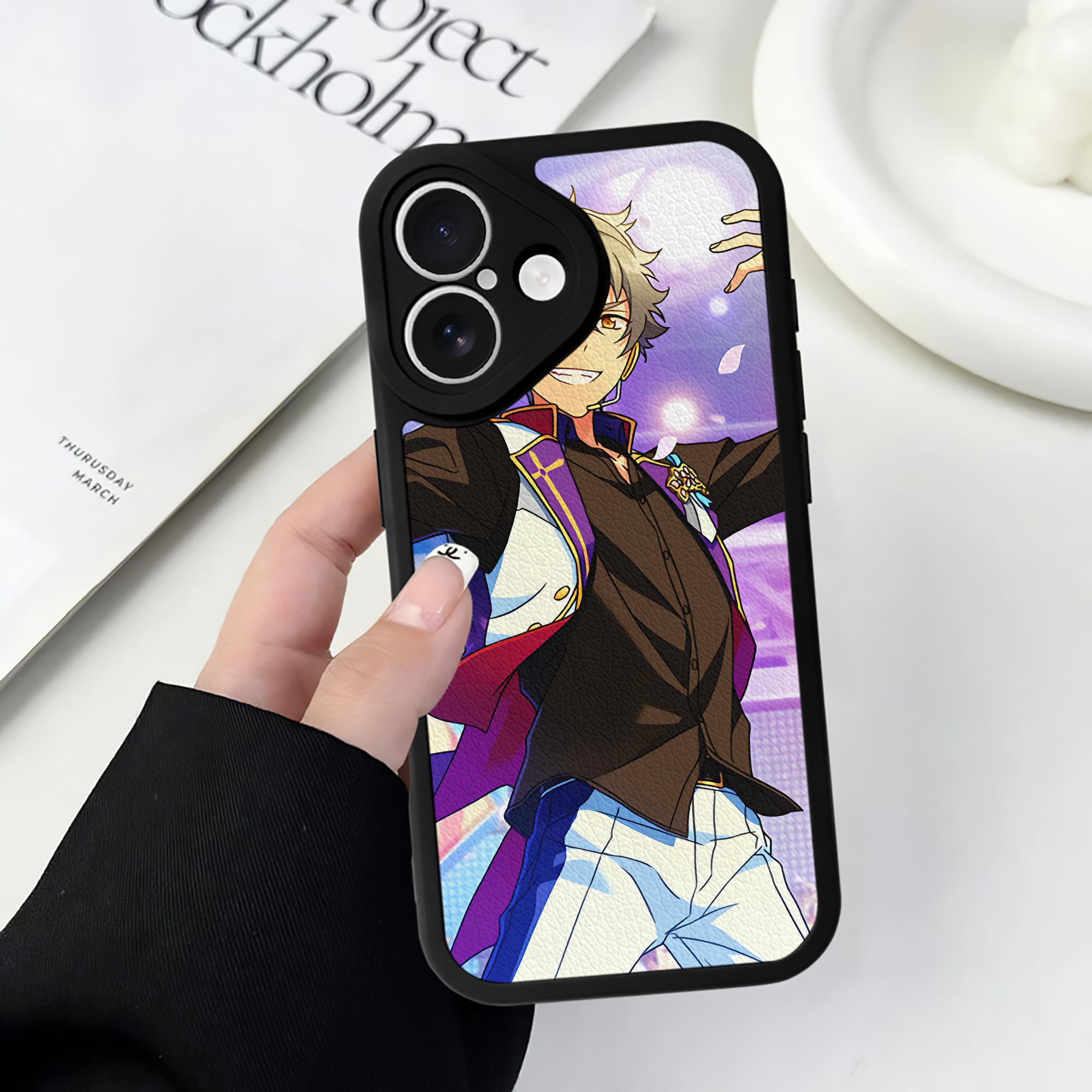 （画像用） あんさんぶるスターズ! Ensemble Stars 【iPhone 16シリーズ対応】シリコンスマホケース（レザー調） 材質：シリコン